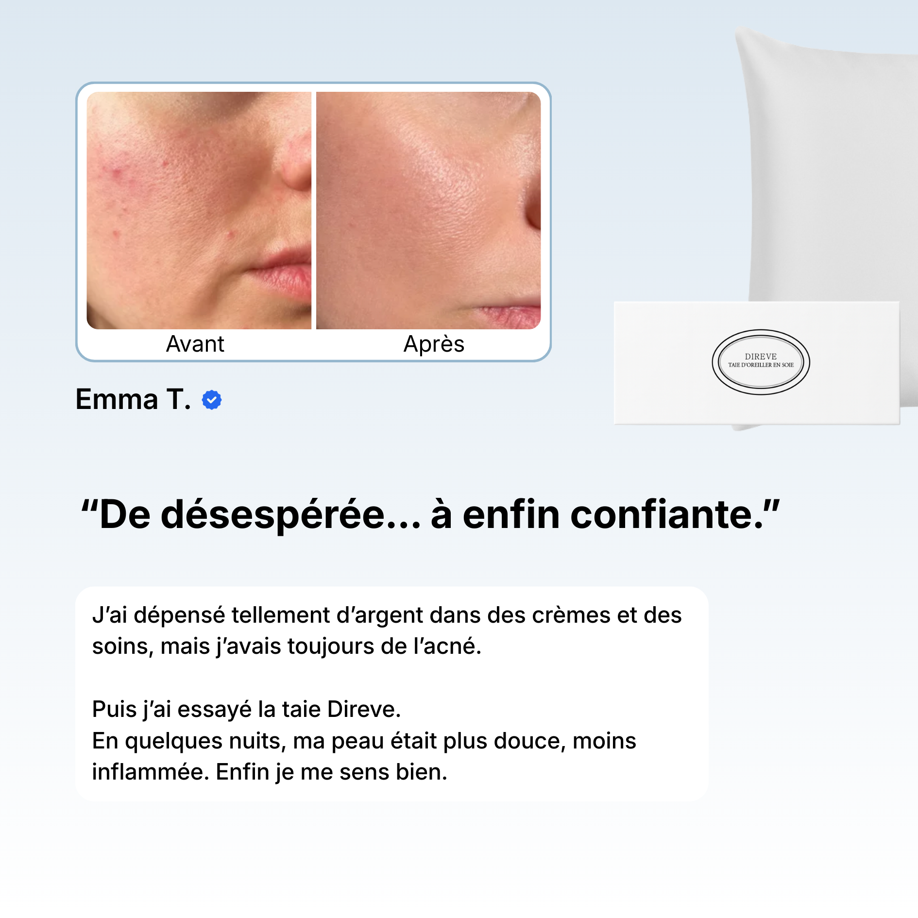 Taie d'oreiller en Pure Soie de Mûrier